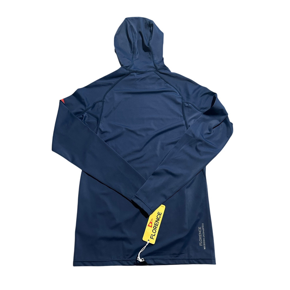Florence Marine Long Sleeve Hooded Rashguard Navy L NEW - Picture 5 of 9